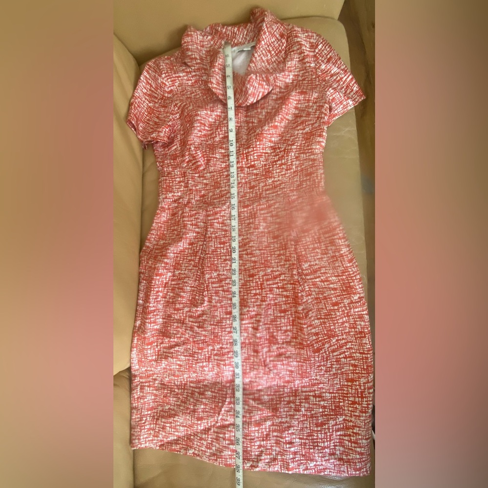 Banana Republic Mad Men Collection 100% Silk Orange Cowl Neck Dress